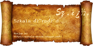 Szkala Árpád névjegykártya